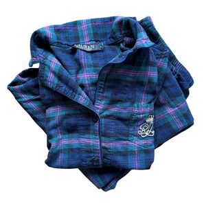 Lauren Ralph Plaid Pajama Set Womens size M
